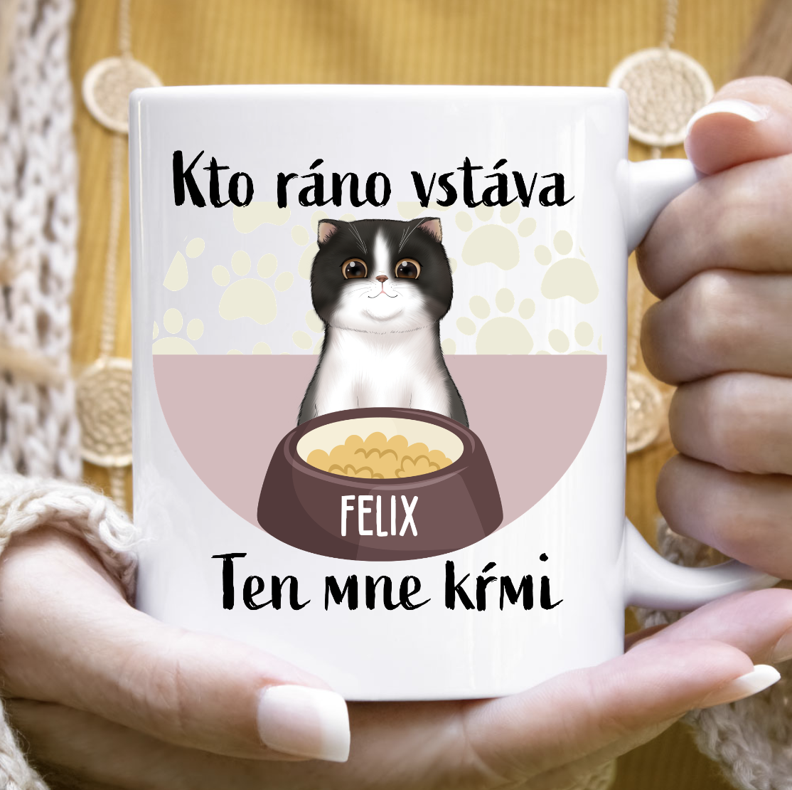 Kto ráno vstáva, ten mne kŕmi - hrnček